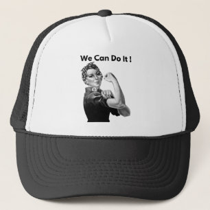 Rosie The Riveter We Can Do It Trucker Hat
