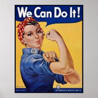 Rosie the Riveter WPA American Feminism Ads Pinup 