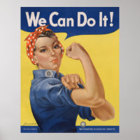 Rosie the Riveter WPA American Feminism Ads Pinup