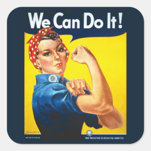Rosie Vintage we can do it! Square Sticker