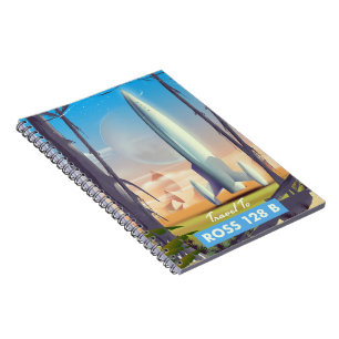 Ross 128 B Science fiction poster Spiral Notebook