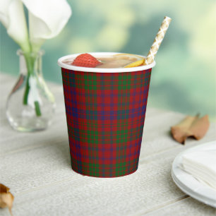 Ross Clan Tartan Plaid Paper Cups