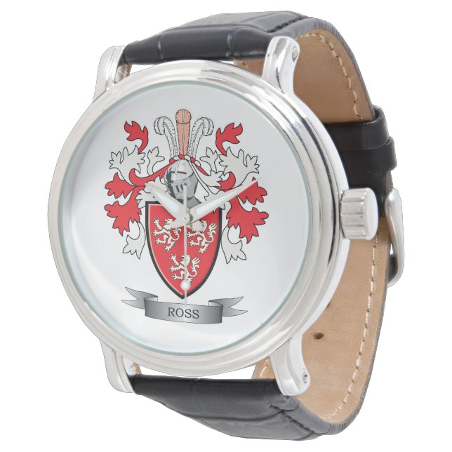 Ross Family Crest Coat of Arms Watch (Angled)