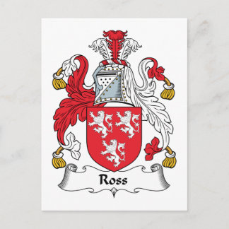 Ross Family Crest Postcard