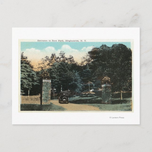 Ross Park Entrance View Postcard (Front)