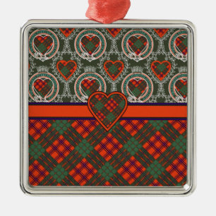 Ross Scottish Tartan Metal Tree Decoration