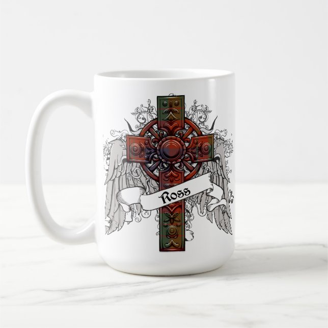 Ross Tartan Cross Coffee Mug (Left)