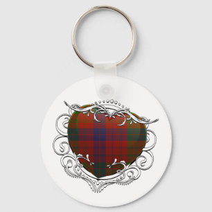 Ross Tartan Heart Key Ring