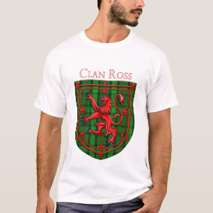 Ross Tartan Scottish Plaid Lion Rampant T-Shirt