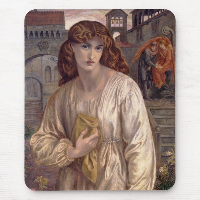 Rossetti | Salutation of Beatrice | Dante CC0002 Mouse Pad (Front)