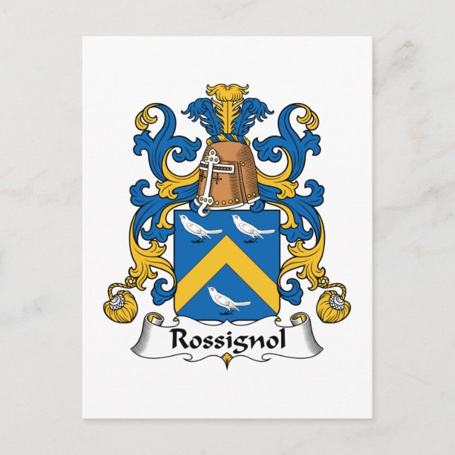 Rossignol Family Crest Postcard (Front)