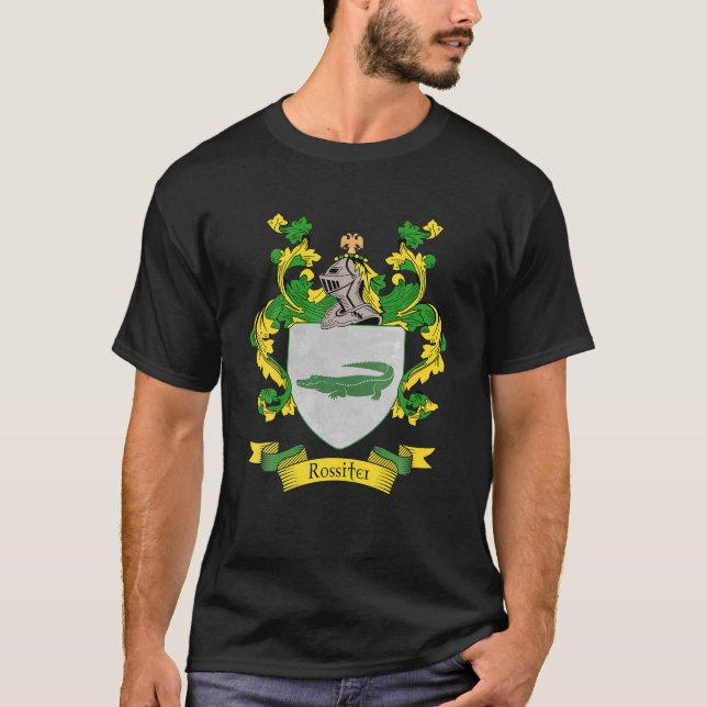 Rossiter Coat Of Arms | Rossiter Surname Family Cr T-Shirt (Front)