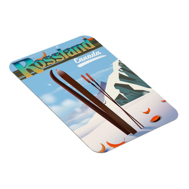 Rossland Canada travel poster. Magnet (Right Side)
