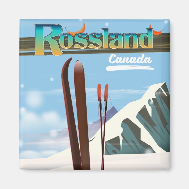 Rossland Canada travel poster. Magnet (Front)