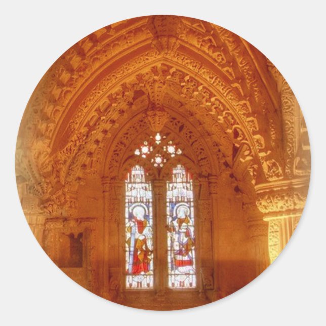 Rosslyn Chapel Interior Classic Round Sticker (Front)
