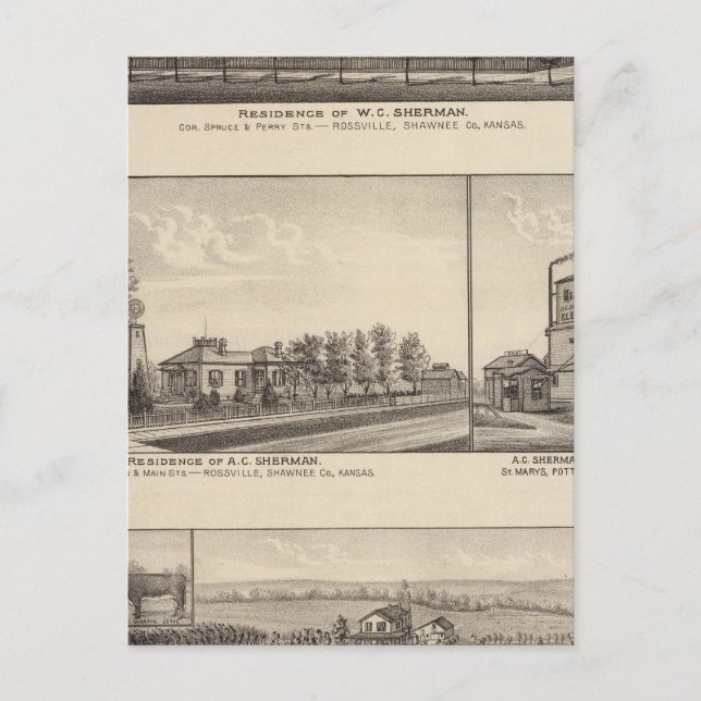 Rossville, Kansas Postcard (Front)