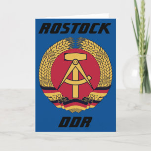 Rostock, DDR, Rostock, Socialist East Germany Thank You Card