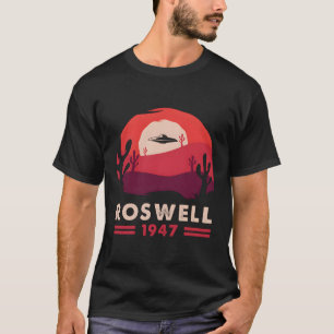 Roswell 1947 Ufo Abduction Flying Saucer Desert Al T-Shirt