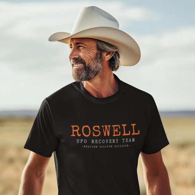 Roswell Alien Flying Saucer - UFO Recovery Team T-Shirt (Creator Uploaded)