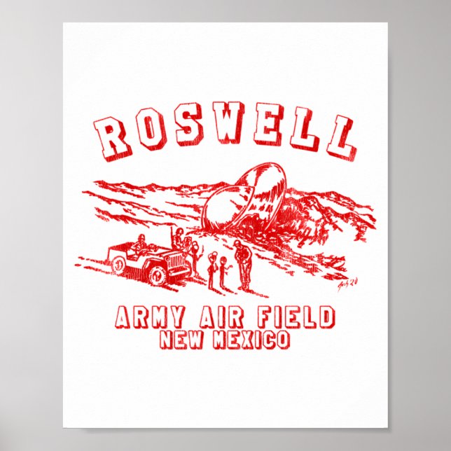 Roswell Army Air Field New Mexico _1  Poster (Front)