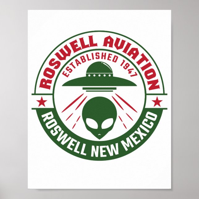 Roswell Aviation Established 1947 Poster (Front)
