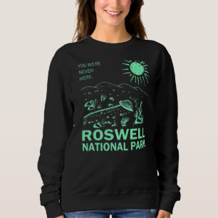 Roswell National Park Grey Alien Ufo Crash Flying Sweatshirt