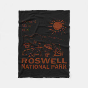 Roswell National Park Ufo Flying Saucer Aliens _1  Fleece Blanket