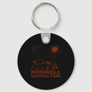 Roswell National Park Ufo Flying Saucer Aliens _1 Key Ring