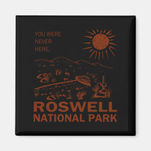 Roswell National Park Ufo Flying Saucer Aliens  Magnet