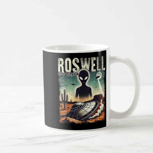 Roswell New Mexico 1947 Alien Abduction Ufo Crash  Coffee Mug (Right)
