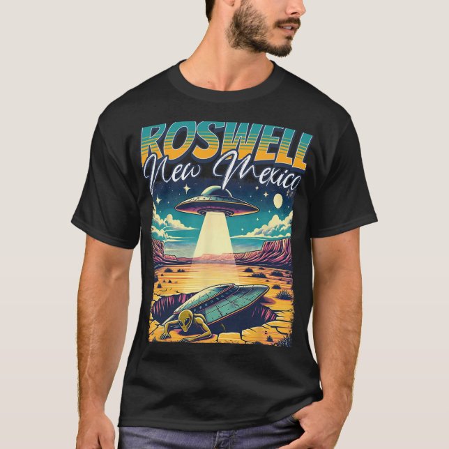 Roswell New Mexico 1947 Alien Abduction Ufo Crash  T-Shirt (Front)