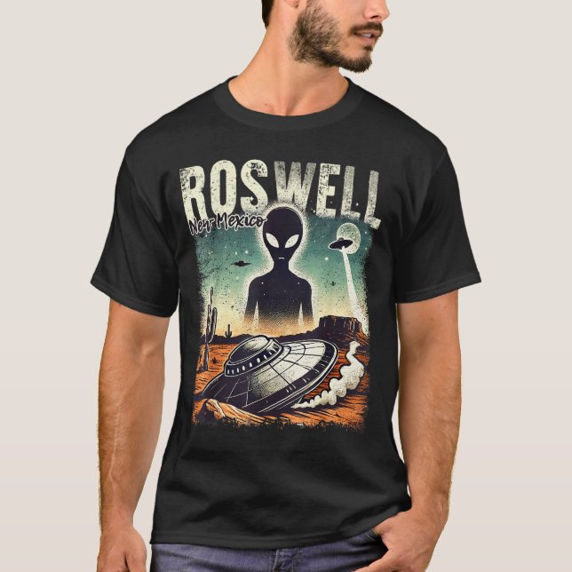 Roswell New Mexico 1947 Alien Abduction Ufo Crash  T-Shirt (Front)