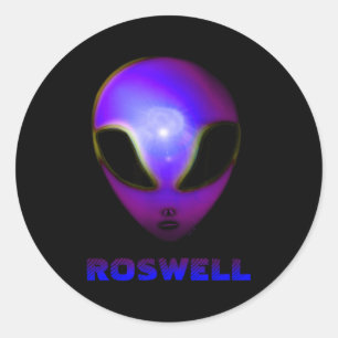 Roswell New Mexico Alien  Classic Round Sticker