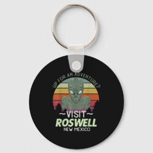 Roswell New Mexico Alien Head Funny Souvenir Quote Key Ring