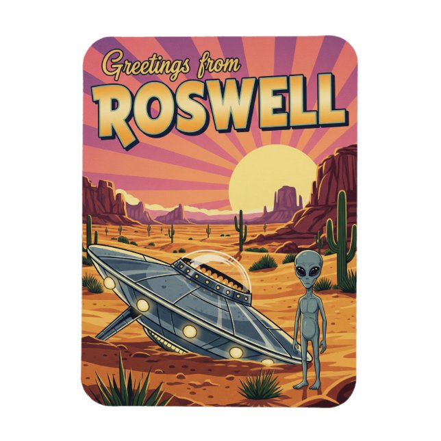 Roswell New Mexico Alien Magnet (Vertical)