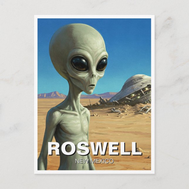 Roswell New Mexico Alien Postcard (Front)