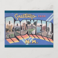 Roswell , New Mexico Vintage Travel Postcard