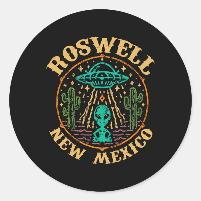Roswell Nm 1947 - Funny Roswell Aviation New Mexic Classic Round Sticker (Front)
