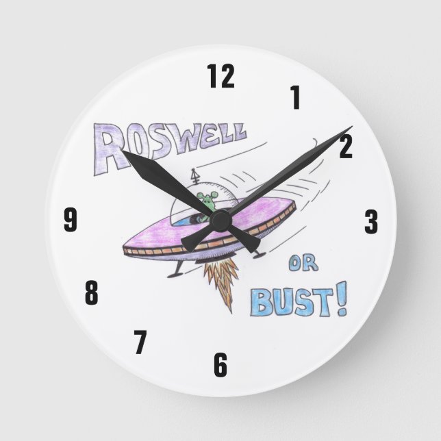 ROSWELL or BUST! clock (Front)