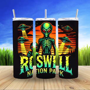 Roswell's Extraterrestrial Family Trip Thermal Tumbler