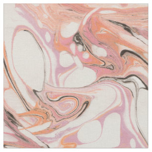 Rosy   Abstract Water Marble Pattern Fabric
