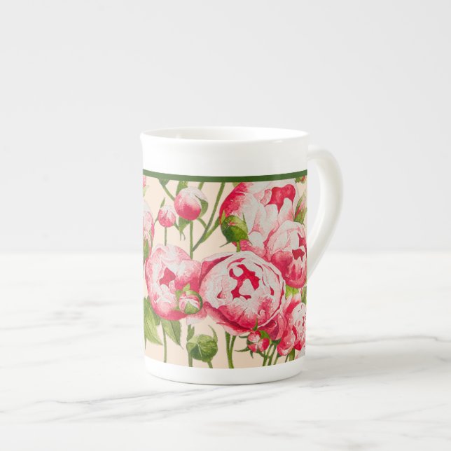 Rosy Abundance on a Bone China Mug (Front Right)