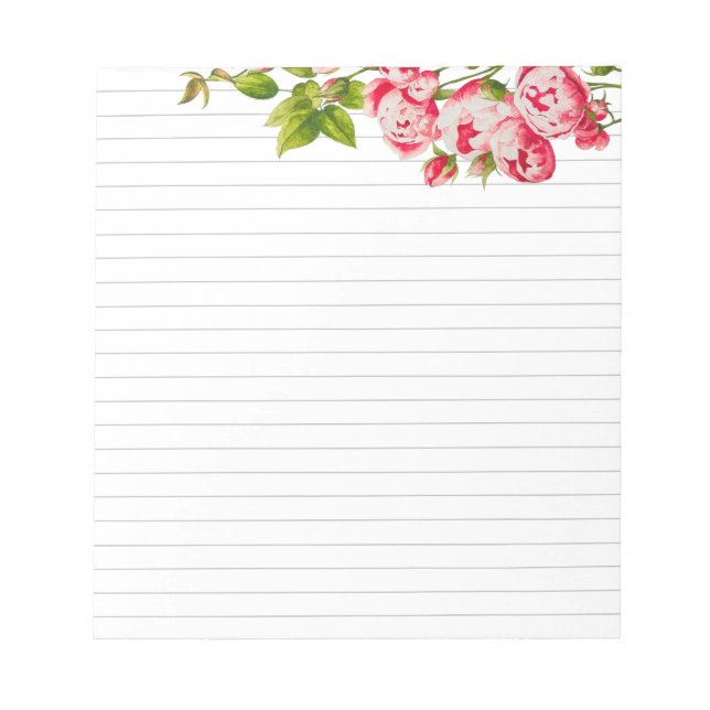 Rosy Abundance on a Medium Sized Notepad (Front)