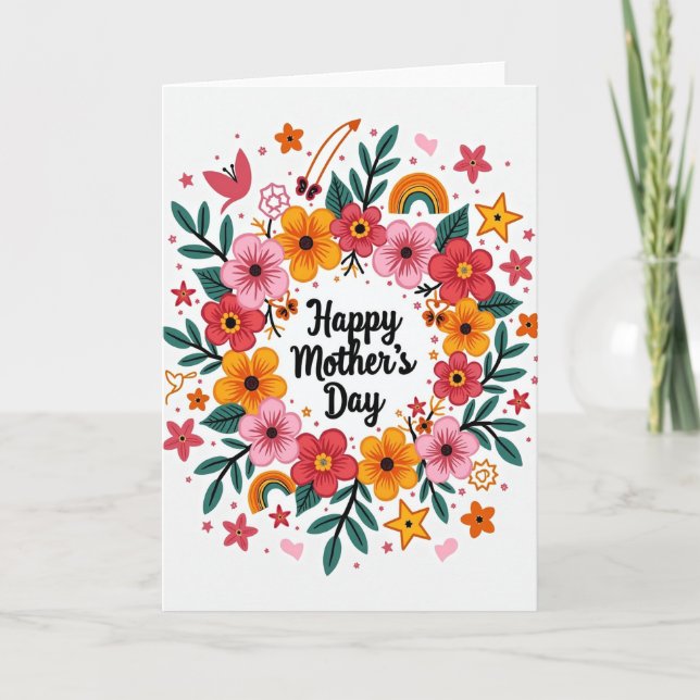 Rosy Botanical Mother Card (Front)