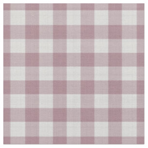 Rosy Brown Checkered plaid Fabric