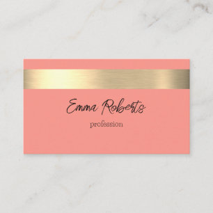 Rosy Cheeks Gold Foil Rustic Faux Business Card