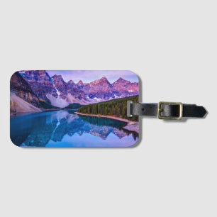 Rosy Clouds Before Sunrise at Moraine Lake Luggage Tag