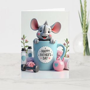 Rosy Fathers Day Kettlebell Card