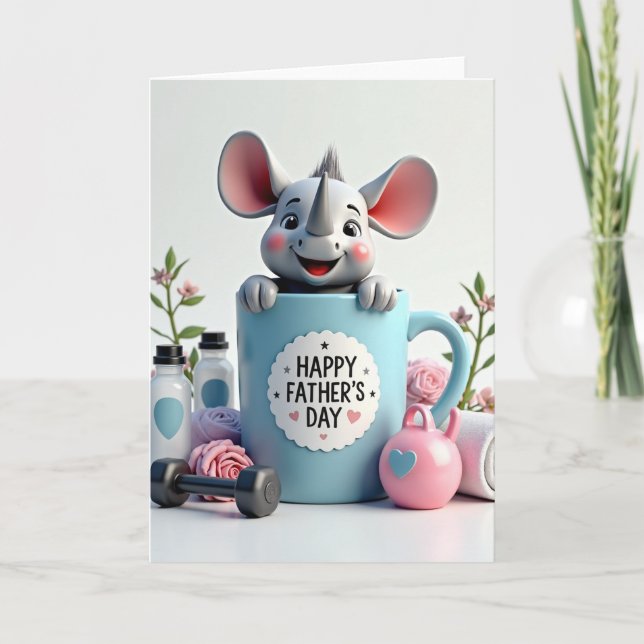 Rosy Fathers Day Kettlebell Card (Front)
