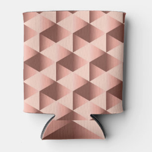 Rosy geometry: pale abstract motif. can cooler